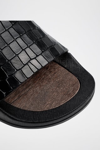 Leren Muiltjes Bristol-Asaubrd - Zwart