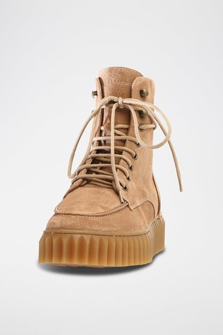 Nubuck Enkellaarzen - Lichtbruin