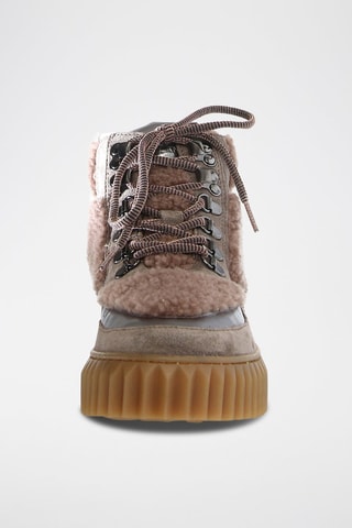 Leren Enkellaarzen - Grijs