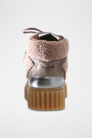 Leren Enkellaarzen - Grijs