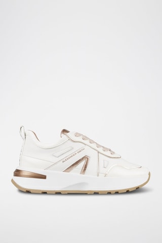 Platform Sneakers - Wit en Rosé Goudkleurig