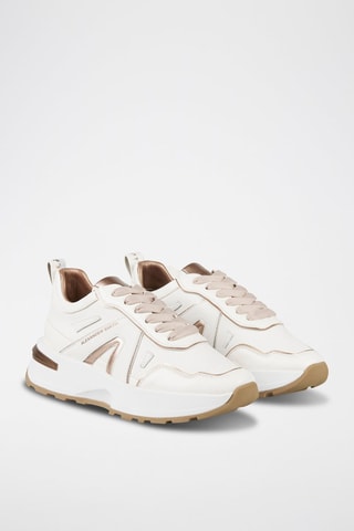 Platform Sneakers - Wit en Rosé Goudkleurig