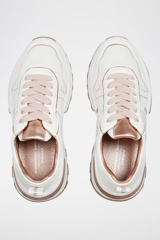 Platform Sneakers - Wit en Rosé Goudkleurig