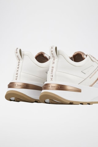 Platform Sneakers - Wit en Rosé Goudkleurig