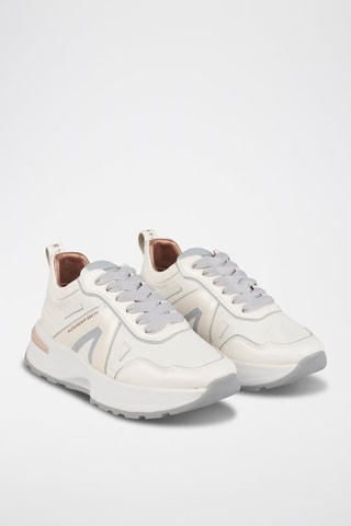 Platform Sneakers - Wit en Grijs