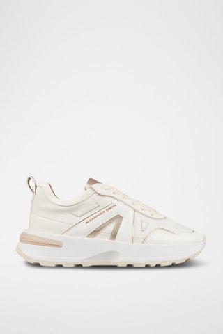 Platform Sneakers - Wit en Rosé Goudkleurig