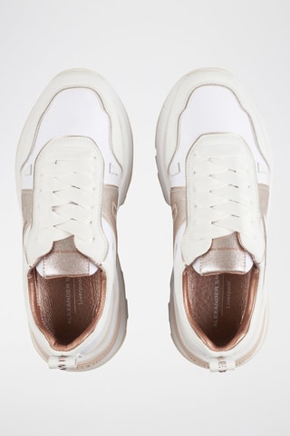 Platform Sneakers - Wit en Goudkleurig