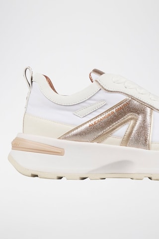 Platform Sneakers - Wit en Goudkleurig