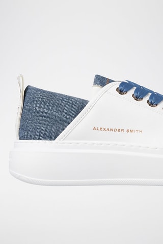 Leren Sneakers - Wit en Blauw