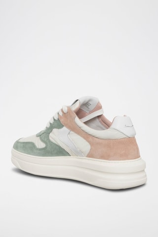 Nubuck Platform Sneakers Lilith - Zeegroen en Wit