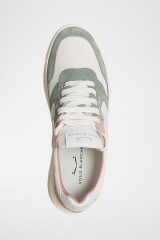 Nubuck Platform Sneakers Lilith - Zeegroen en Wit