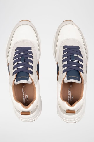Sneakers - Wit en Marineblauw