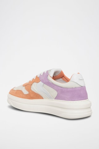 Nubuck Platform Sneakers Lilith - Oranje en Wit