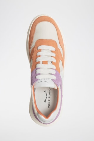 Nubuck Platform Sneakers Lilith - Oranje en Wit