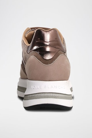 Sapatilhas em couro Melany - Bege