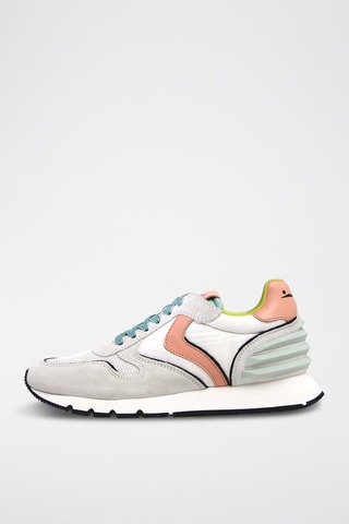 Leren Sneakers Julia Power Wit en Perzikkleurig