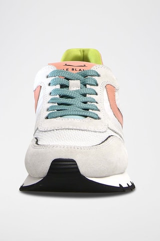 Leren Sneakers Julia Power Wit en Perzikkleurig