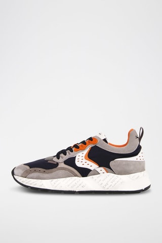 Kalfsleren Sneakers Club Voile Blanche - Grijs