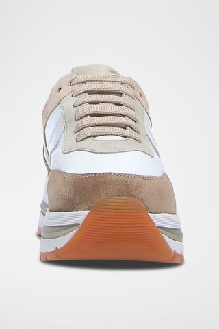 Sneakers de couro Maran Toupeira e branco