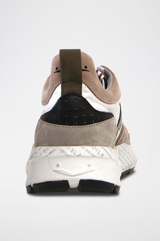 Kalfsleren Sneakers Club Voile Blanche - Taupe