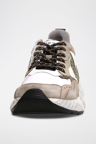 Kalfsleren Sneakers Club Voile Blanche - Taupe