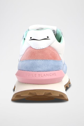 Sneakers com plataforma de nobuck Qwark - Azul