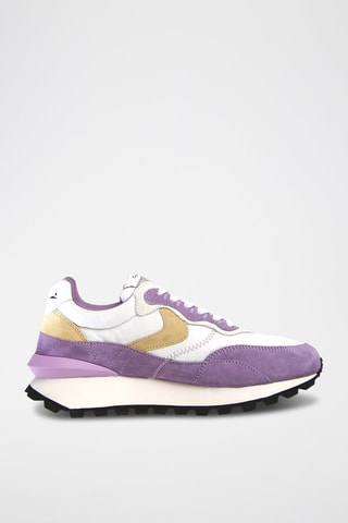 Sapatilhas com plataforma de nobuck Qwark - Violeta