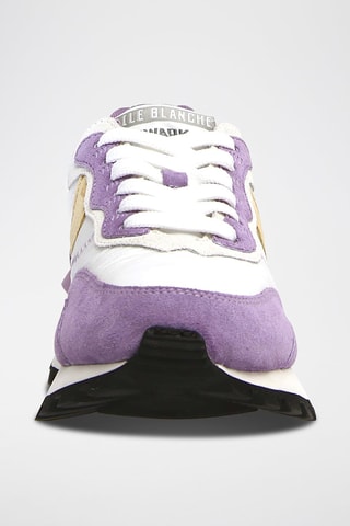 Sapatilhas com plataforma de nobuck Qwark - Violeta