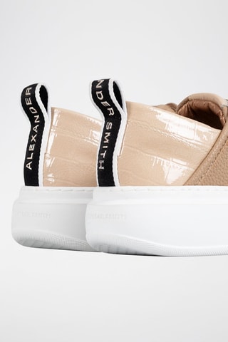 Leren Platform Sneakers - Camel 