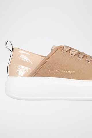 Leren Platform Sneakers - Camel 