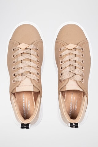 Leren Platform Sneakers - Camel 