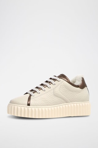 Leren Platform Sneakers - Wit