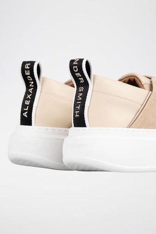 Leren Platform Sneakers - Beige