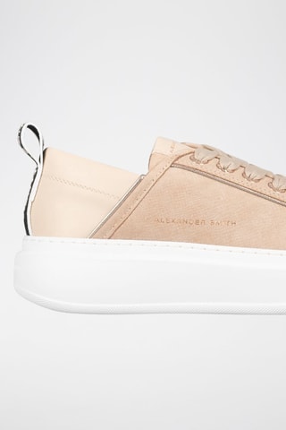 Leren Platform Sneakers - Beige