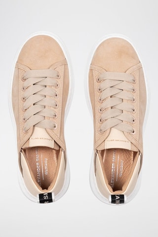 Leren Platform Sneakers - Beige