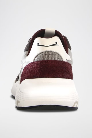 Leren Sneakers Club 21 - Antraciet en Lichtgrijs