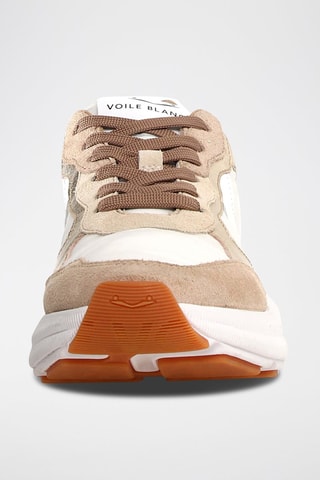 Sapatilhas em nobuck Charlotte - Branco e bege-claro