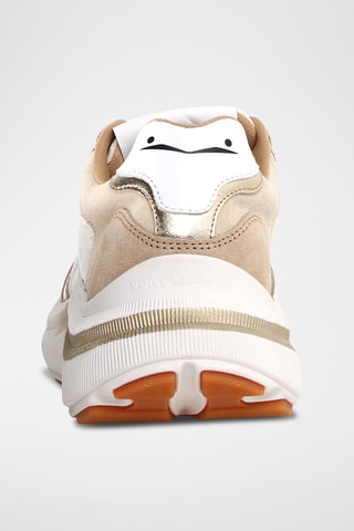 Sapatilhas em nobuck Charlotte - Branco e bege-claro