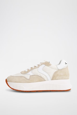 Sapatilhas com plataforma em nobuck Lana - Branco