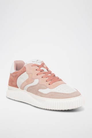 Leren Sneakers Laura- Wit en Roze