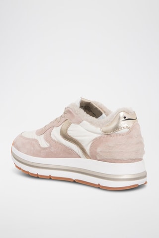 Sapatilhas forradas em nobuck Maran - Rosa-maquilhagem