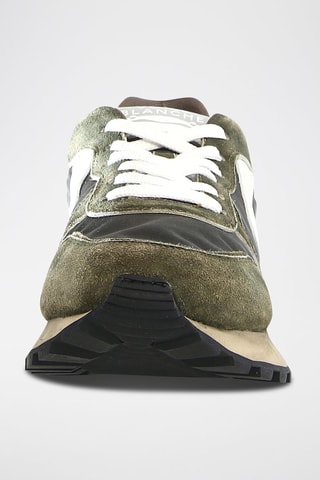 Leren Sneakers Paris Racer - Kaki