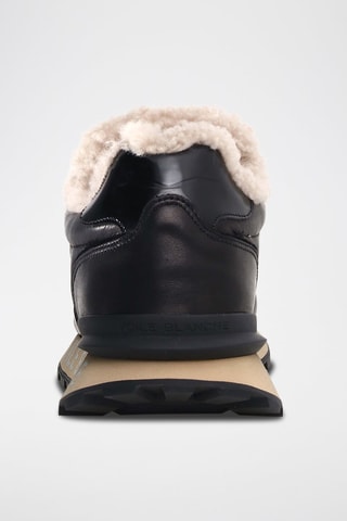 Leren Gevoerde Sneakers - Zwart