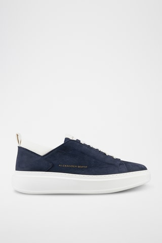 Leren Sneakers Wembley - Marineblauw en Wit