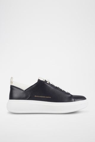 Leren Sneakers Wembley - Nachtblauw en Wit