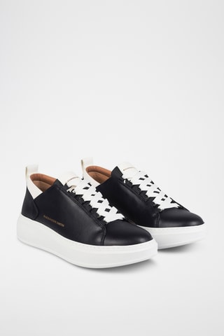 Leren Sneakers Wembley - Nachtblauw en Wit