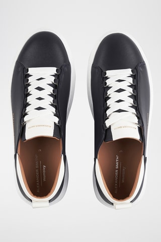 Leren Sneakers Wembley - Nachtblauw en Wit