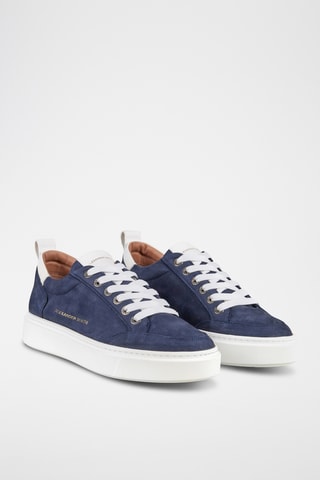 Leren Sneakers Bond- Marineblauw