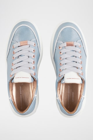 Leren Platform Sneakers Lancaster - Metallic Grijs