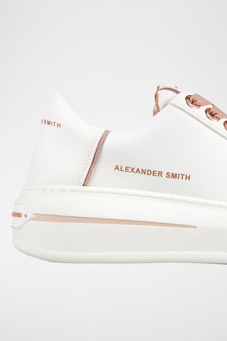 Leren Platform Sneakers Lancaster - Wit en Nude